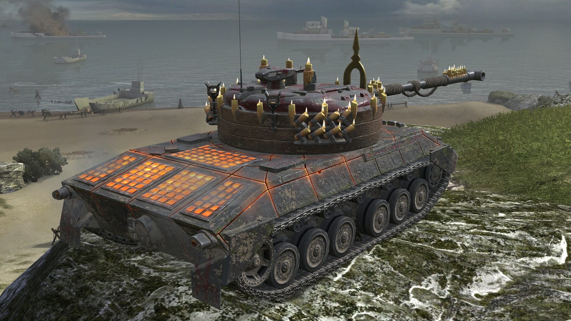 Купить Премиум Танк Камуфляж «Чернокнижник» для Kampfpanzer 07 RH для Tanks Blitz | Танкс Блиц