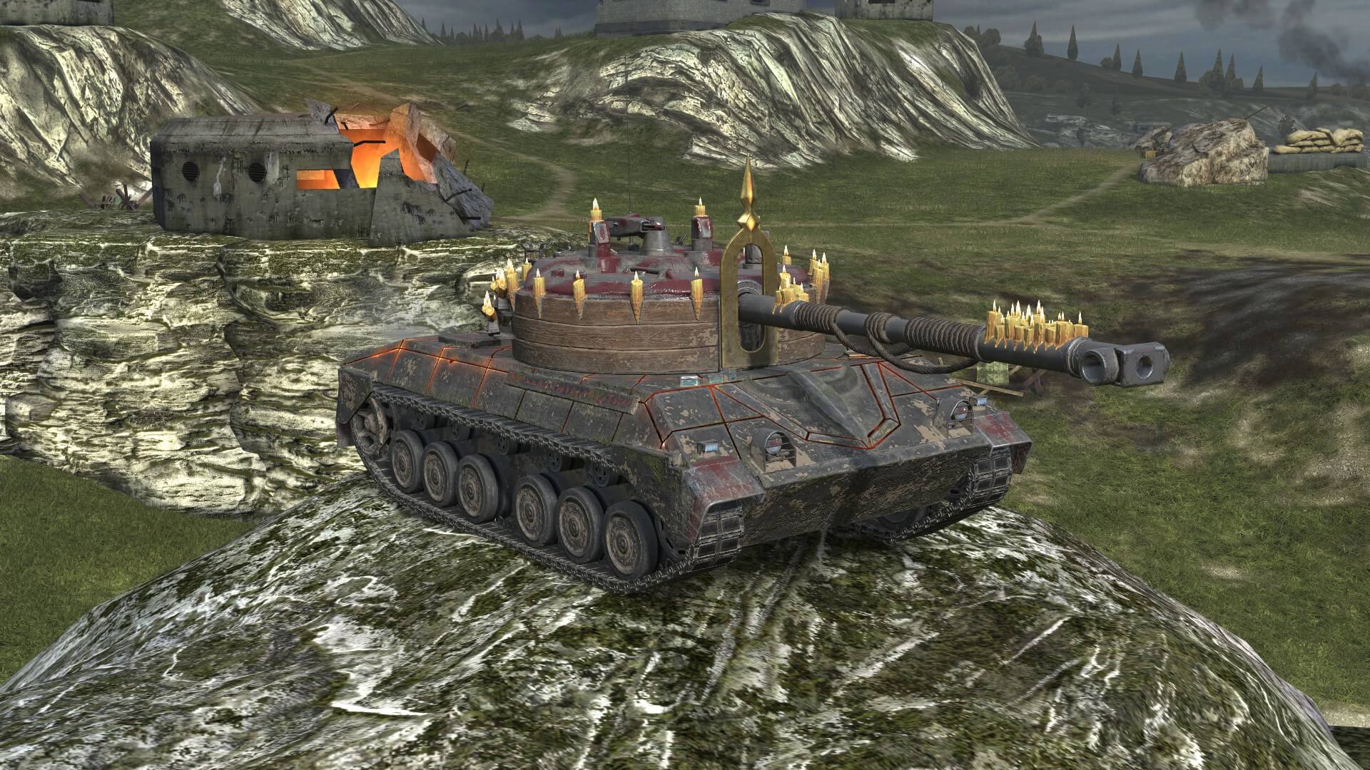 Купить Премиум Танк Камуфляж «Чернокнижник» для Kampfpanzer 07 RH для Tanks Blitz | Танкс Блиц